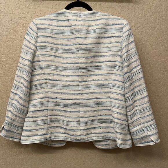 Anne Klein Women's Collarless Open Front Cardigan Jacket - Picture 5 of 8